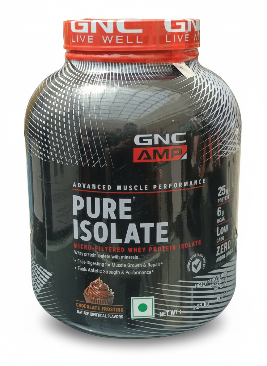 Gnc Amp Pure Isolate Low Carb 1.81 Kg Chocolate Frosting - front