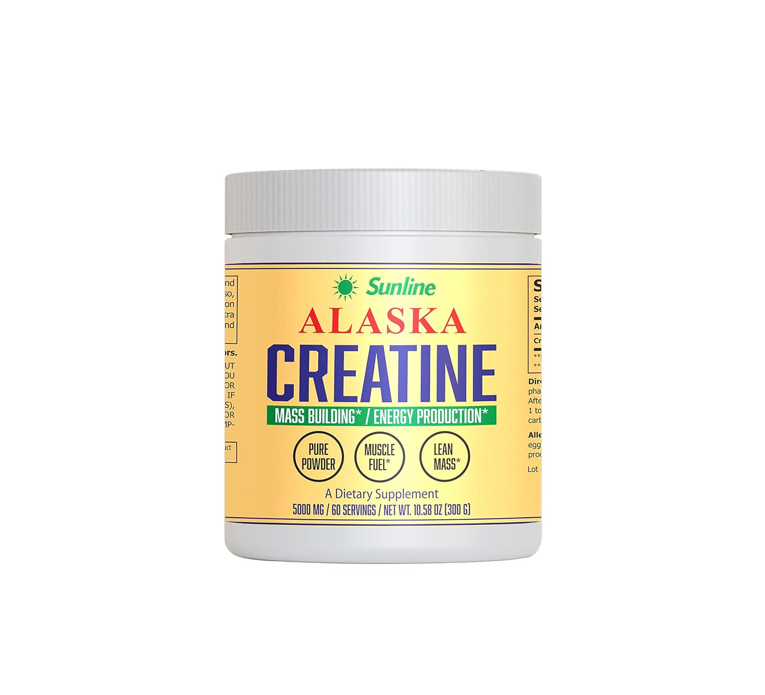 Sunline Alaska Creatine | Mass Building | Energy Production | 300Gram,60 Servings