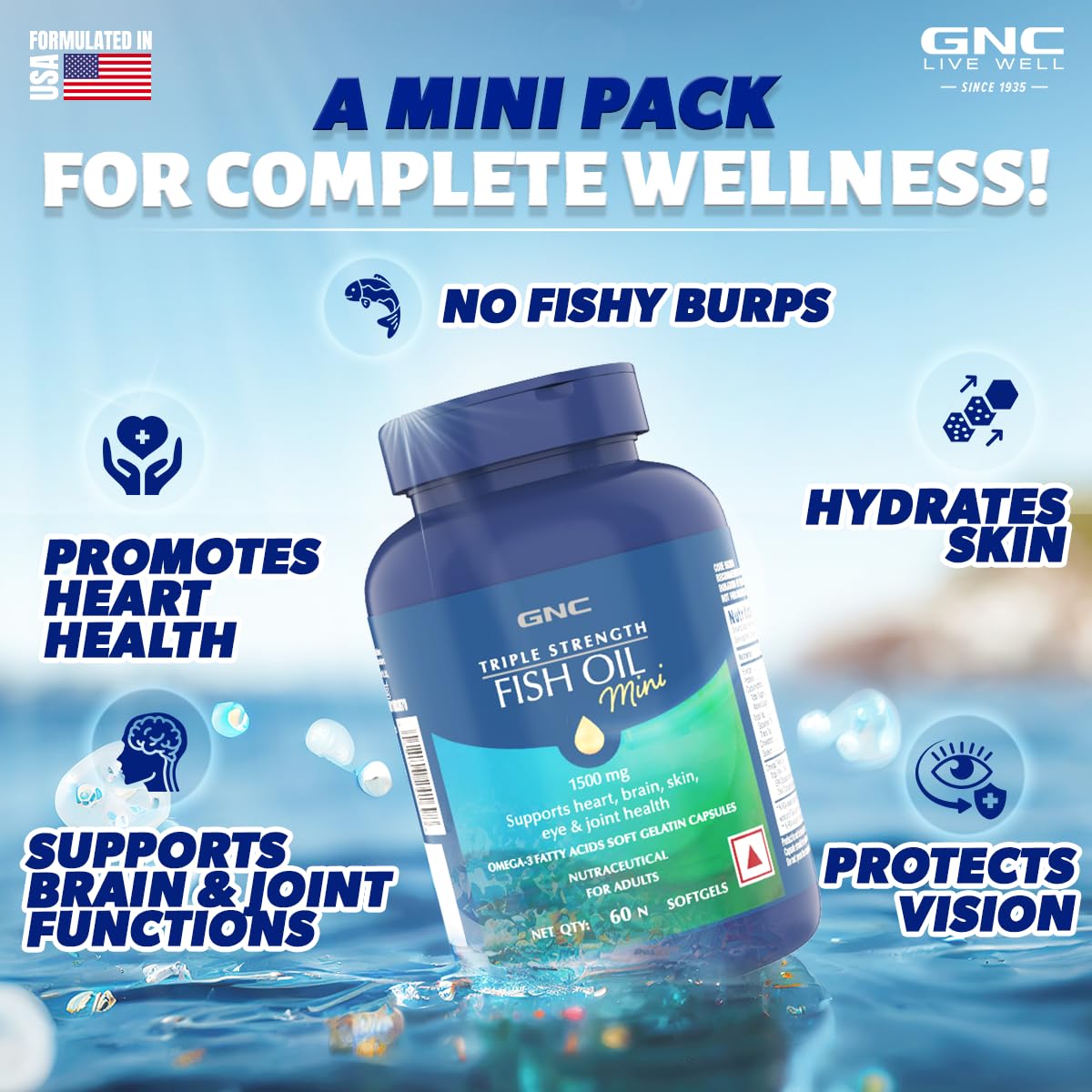 Gnc Fish Oil Triple Strength 60 soft gels