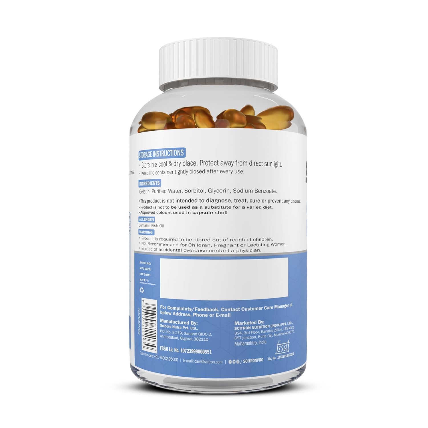 Scitron Omega-3 Fish Oil 60 Softgels