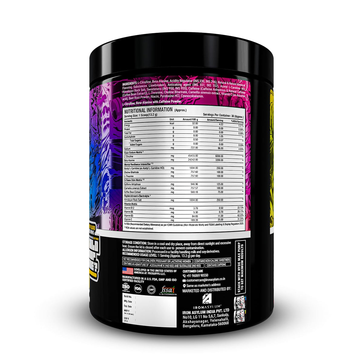 PROSUPPS HYDE NIGHTMARE PRE-WORKOUT 396 GM JAWBREAKER