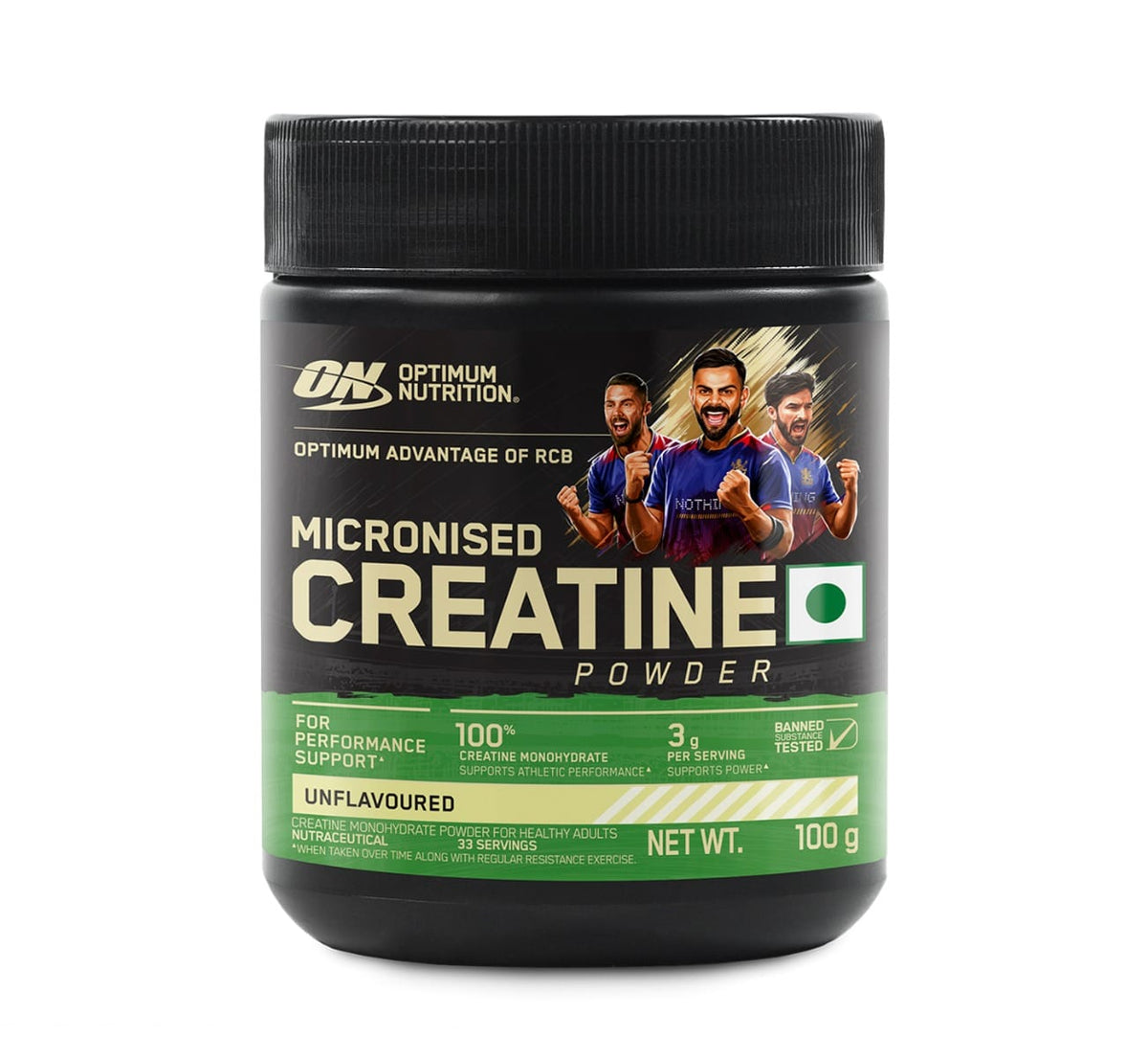 Optimum Nutrition Creatine 100 Gm Unflavored - front