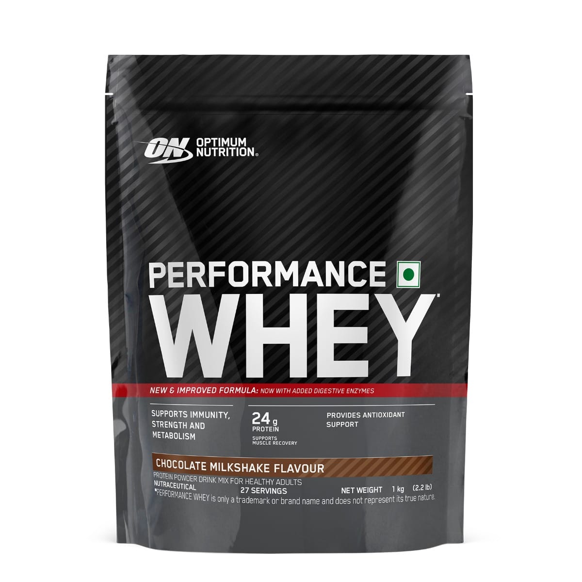 Optimum Nutrition Performance Whey 1 Kg Chocolate Milkshake - front