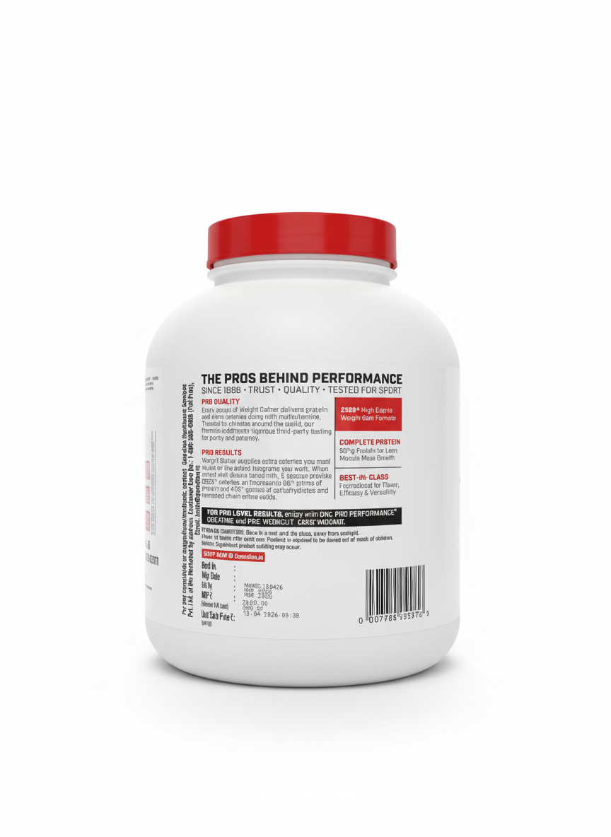 Gnc Pro Performance Weight Gainer 3 Kg Double Chocolate - back