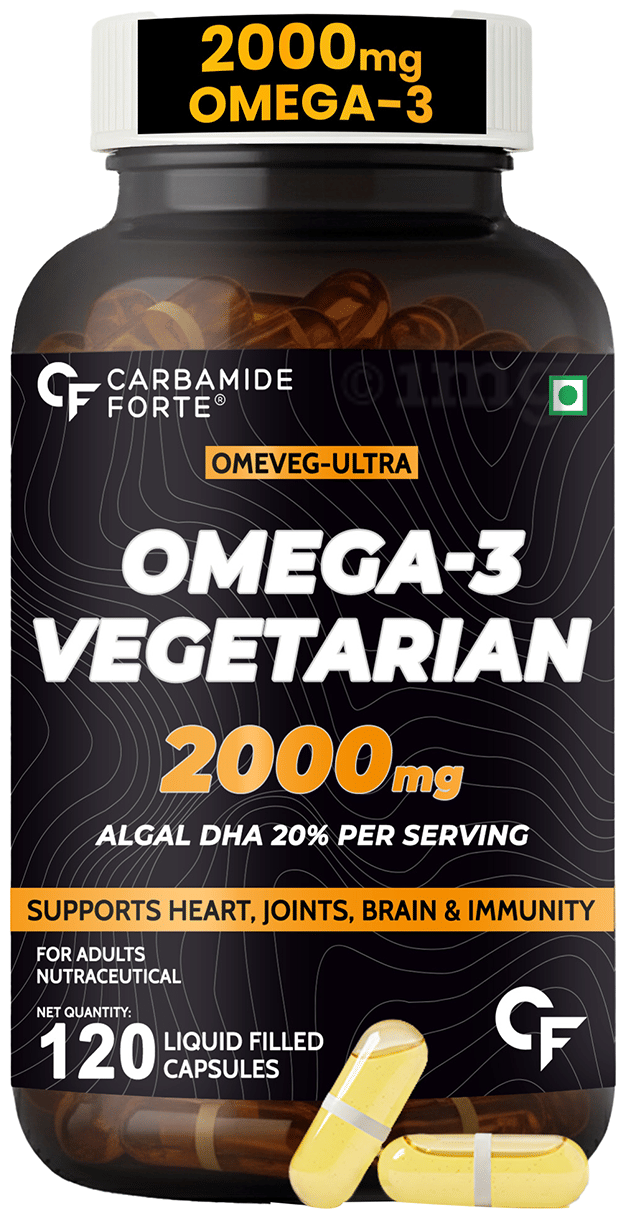 Carbamide Forte Omeveg-Ultra Omega-3 Vegetarian 2000 Mg 120 Capsules - front