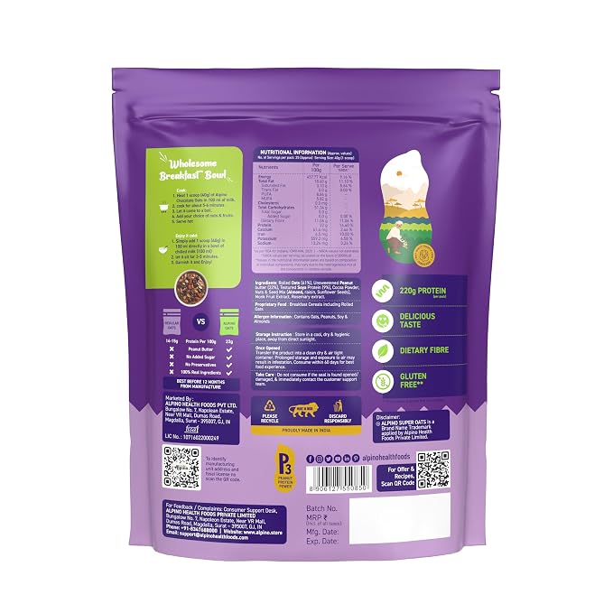 ALPINO HIGH PROTEIN SUPER OATS 2 KG DARK CHOCOLATE