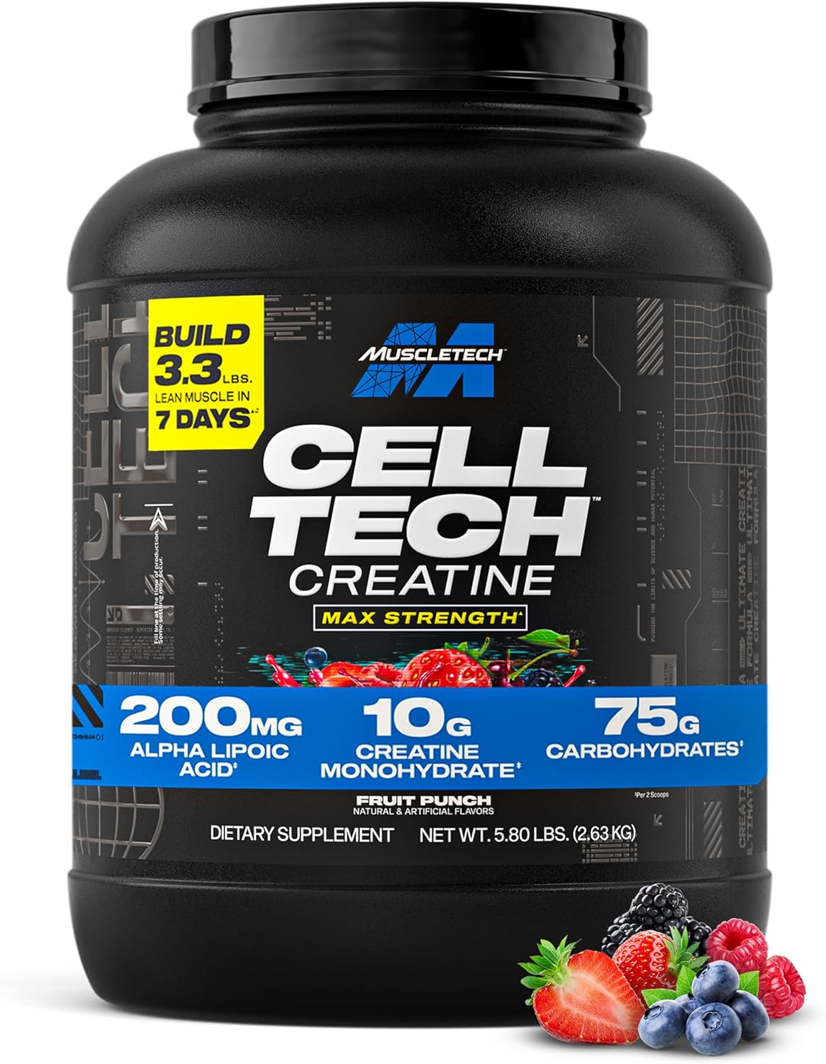 Muscletech Celltech Creatine 6Lbs 2.27Kg Fruit Punch