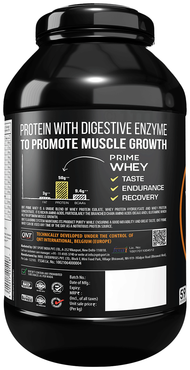 QNT Prime Whey 2 Kg Choco Badam