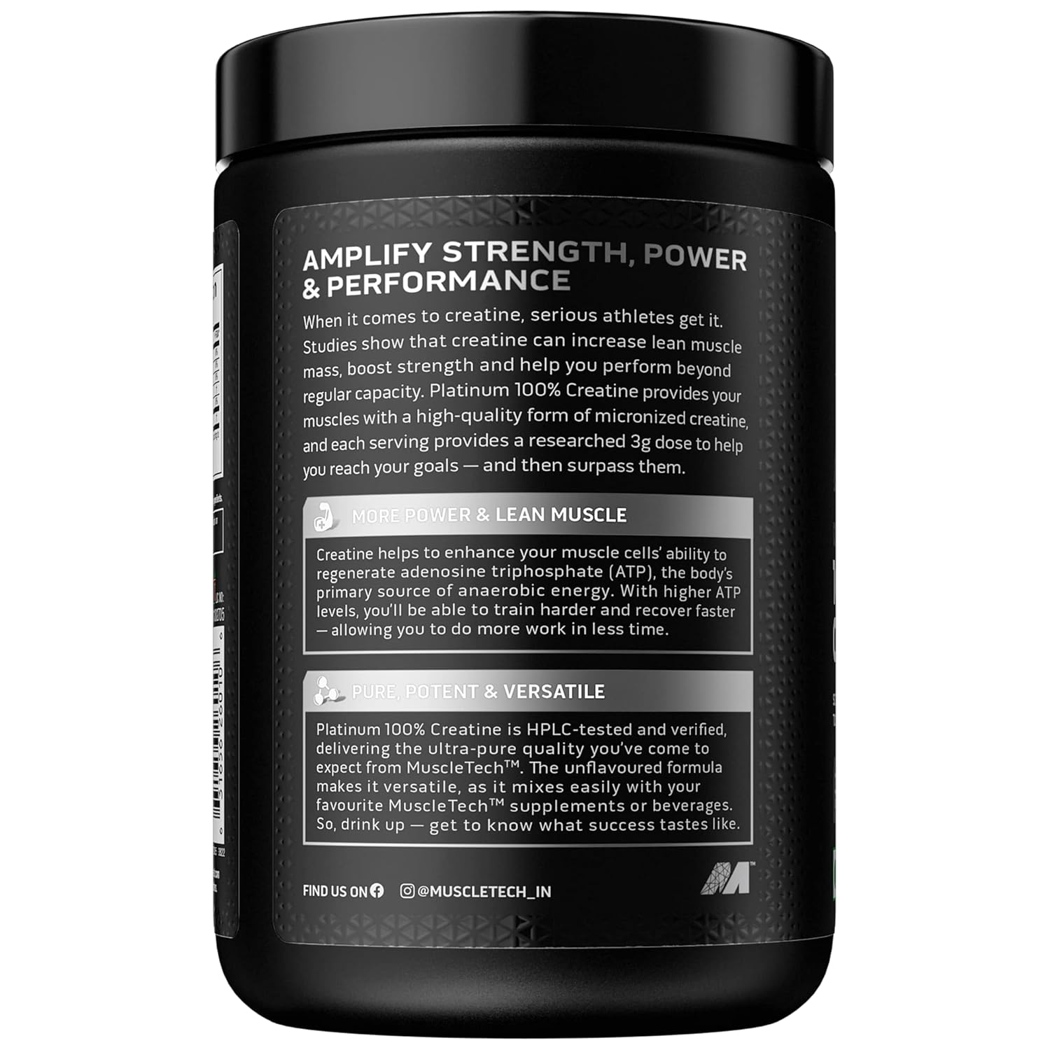Muscletech Platinum 100% Creatine 83 serv Unflavored image 1