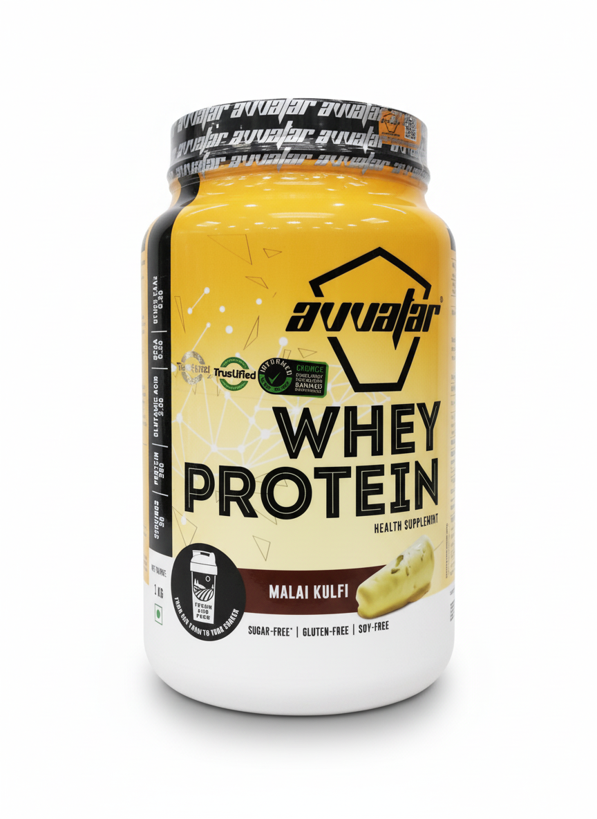 Avvatar Whey Protein 1 Kg Malai Kulfi - front