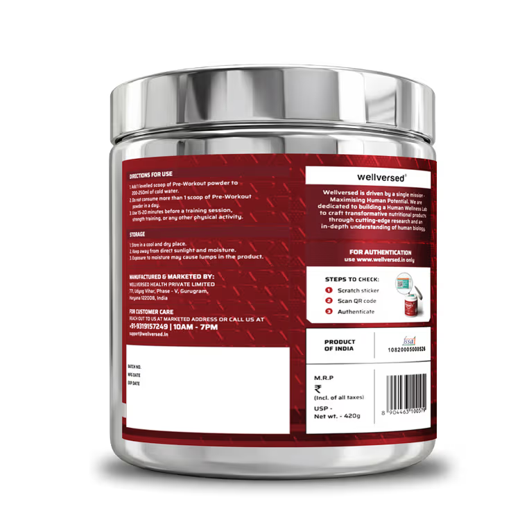 WELLVERSED DYNAMITE PRE-WORKOUT ORIGINAL 420 GM BERRY BURST
