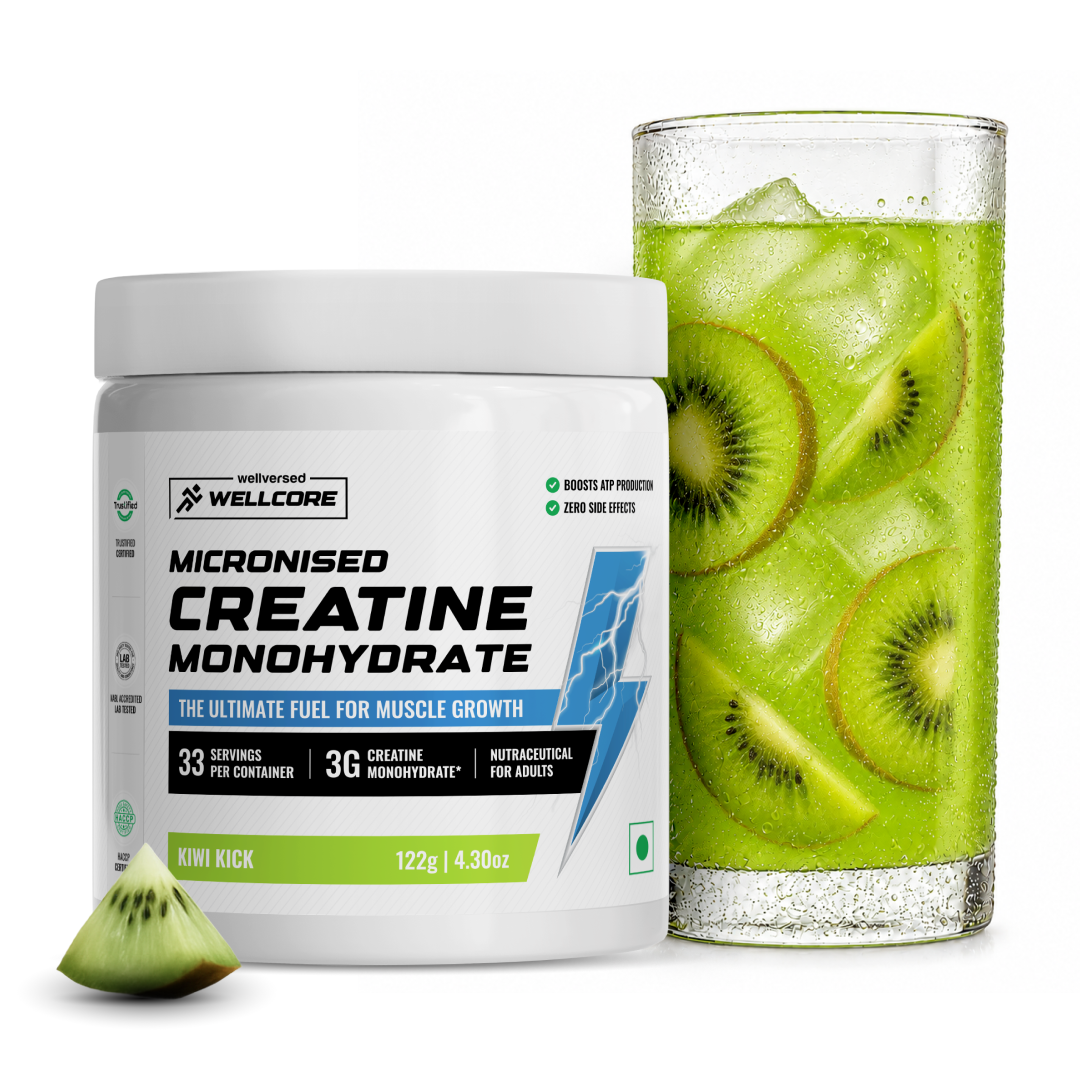 Wellcore Creatine Monohydrate 122 Gm Kiwi Kick - Front