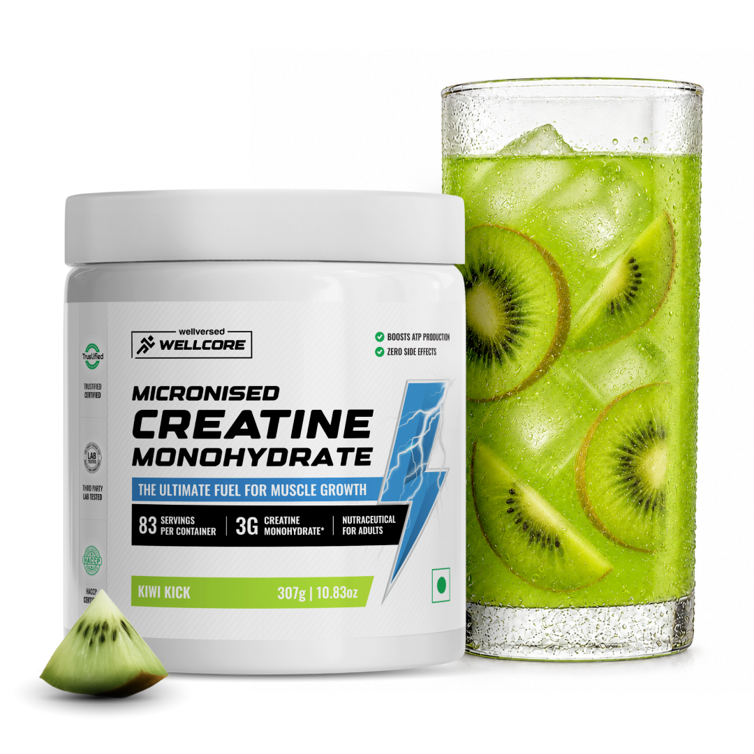 Wellcore Creatine Monohydrate 307 Gm Kiwi Kick - Front
