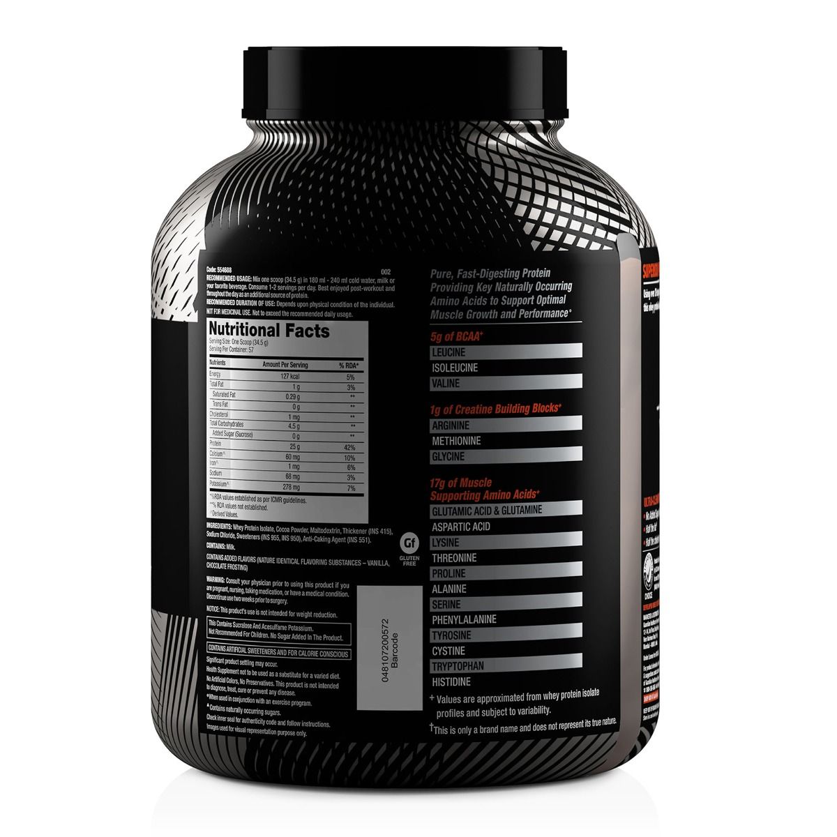 GNC AMP PURE ISOLATE LOW CARB 1.81 KG CHOCOLATE FROSTING