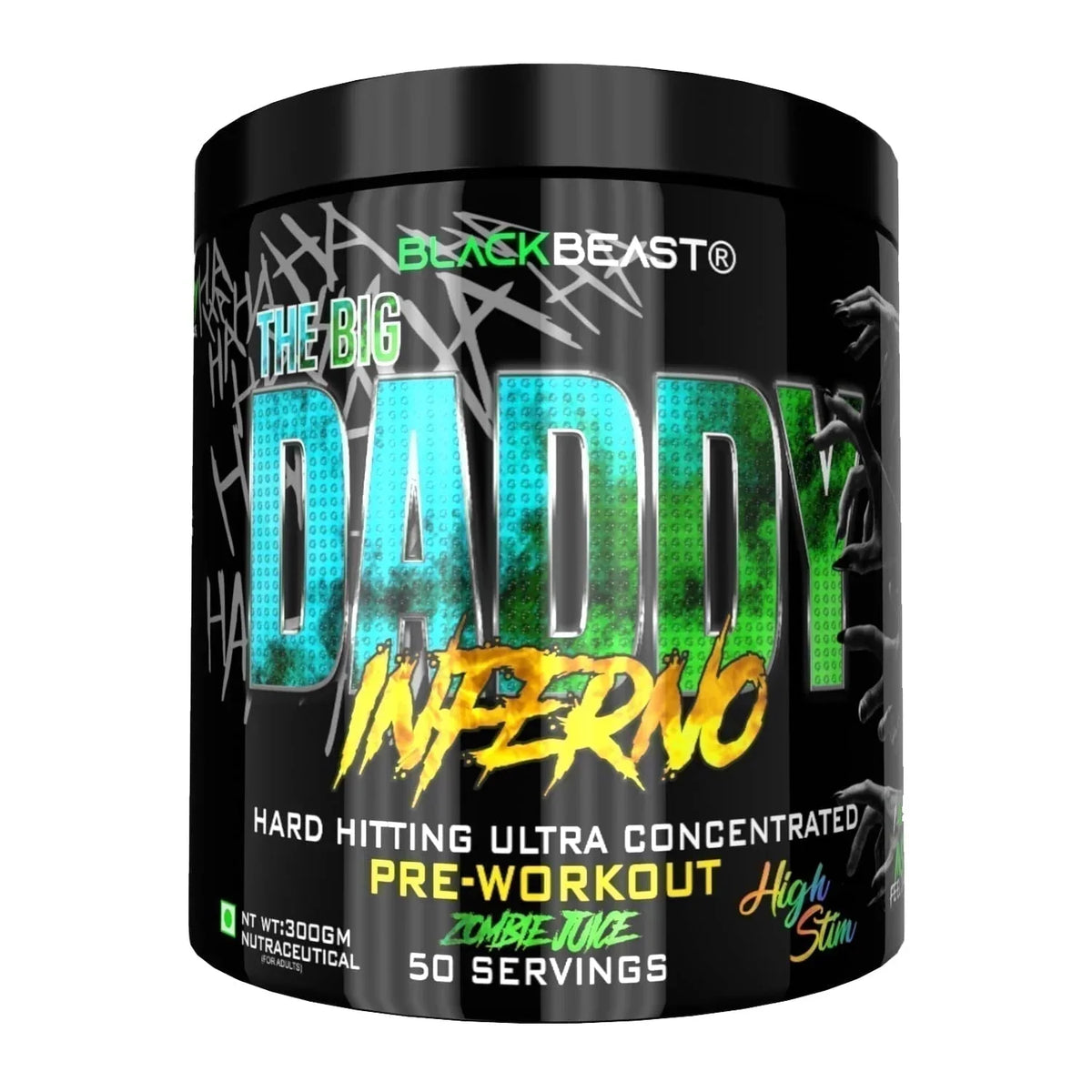 BLACKBEAST THE BIG DADDY INFERNO PRE WORKOUT 300 GM ZOMBIE JUICE