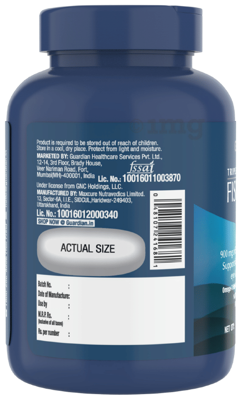GNC TRIPLE STRENGTH FISH OIL 30 SOFTGELS