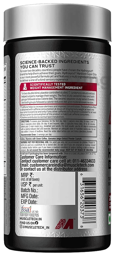Muscletech Hydroxycut Hardcore Super Elite 100 Capsules