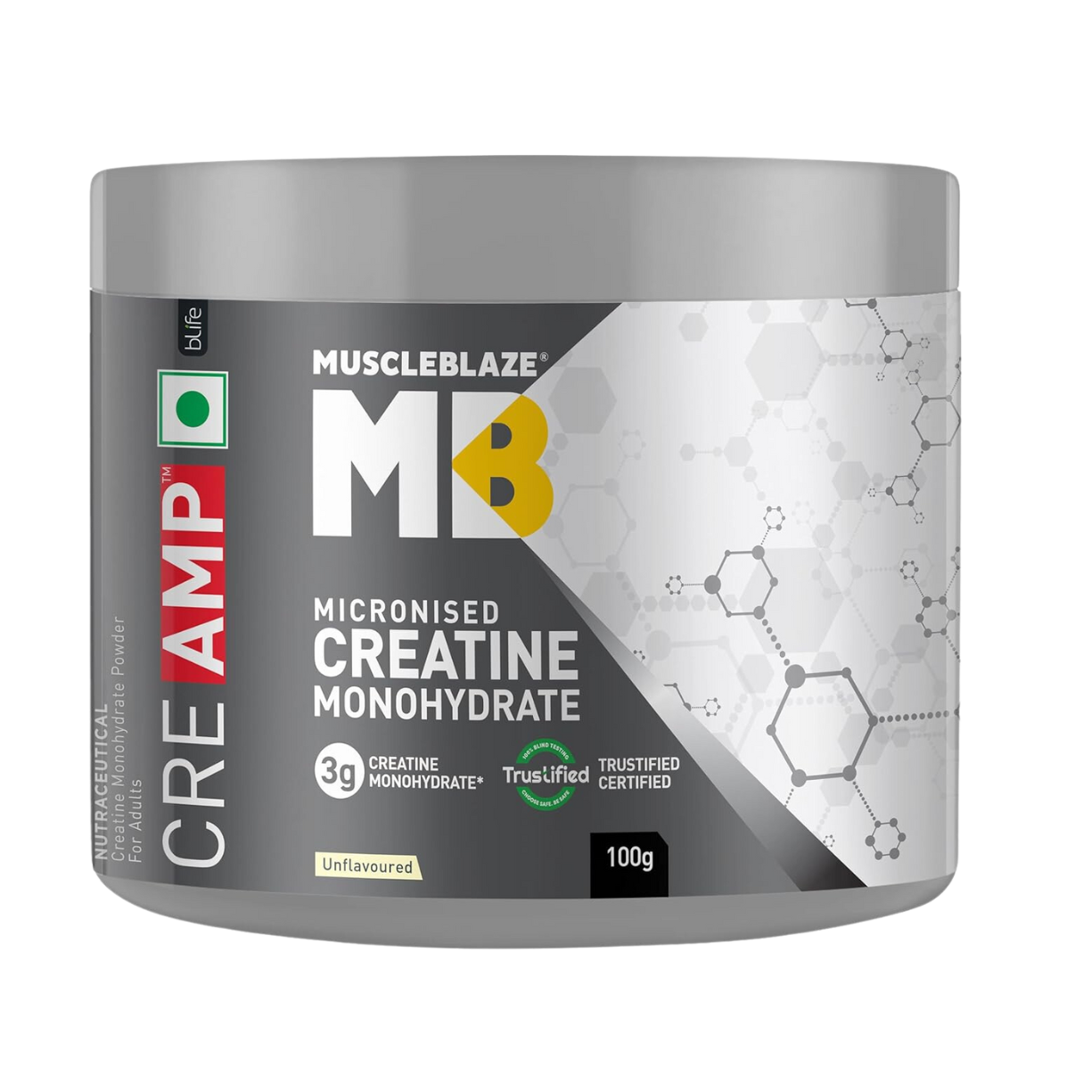 Muscleblaze Creatine Monohydrate CreAMP 250gm 80Serv image 0