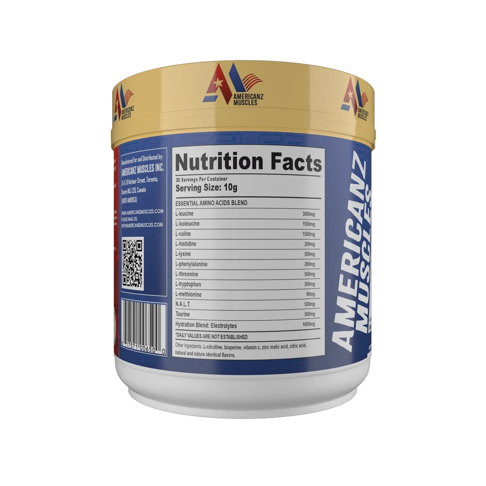 AMERICANZ MUSCLES EAA+NOOTROPICS 8:1:1 300 GM BLUE RASPBERRY