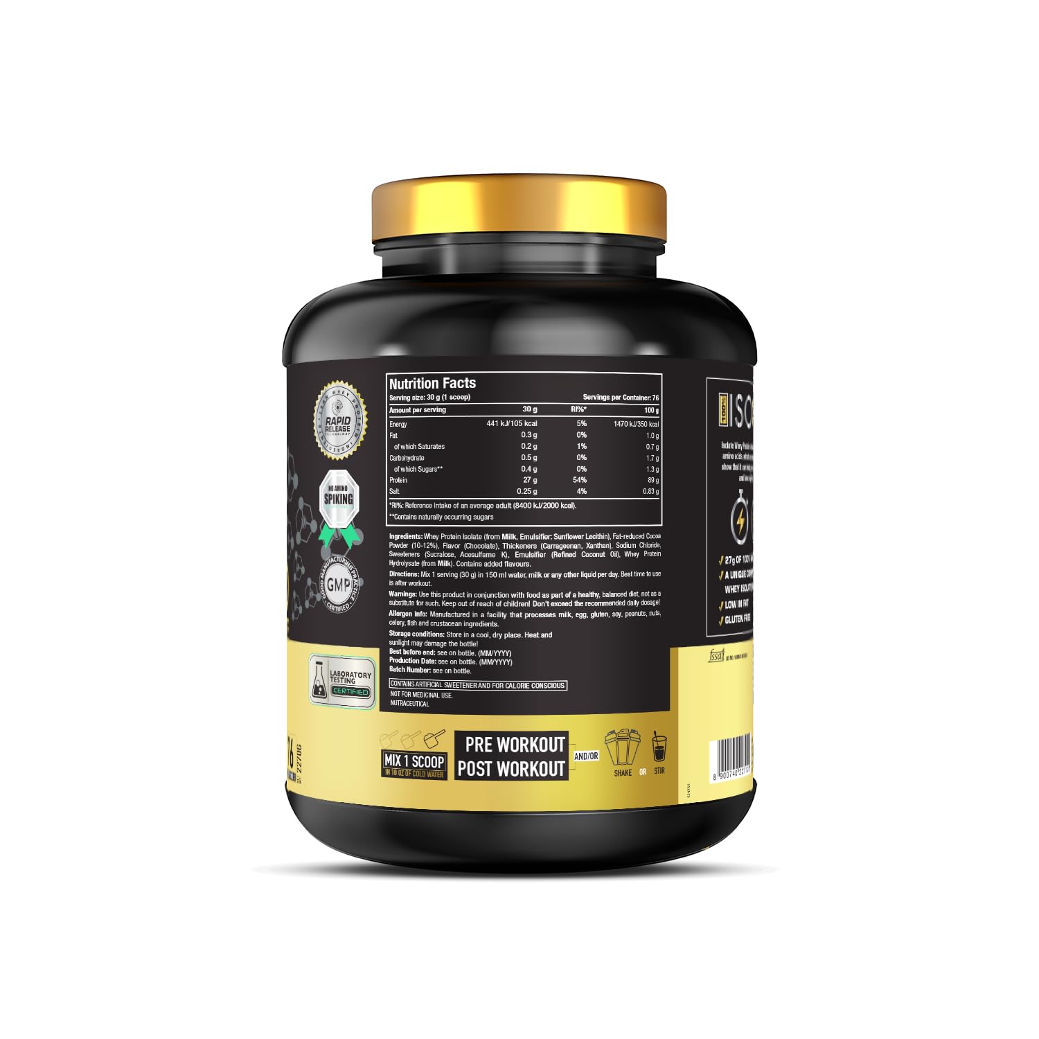 One Science Iso Gold 5 Lbs Chocolate Charge image 2