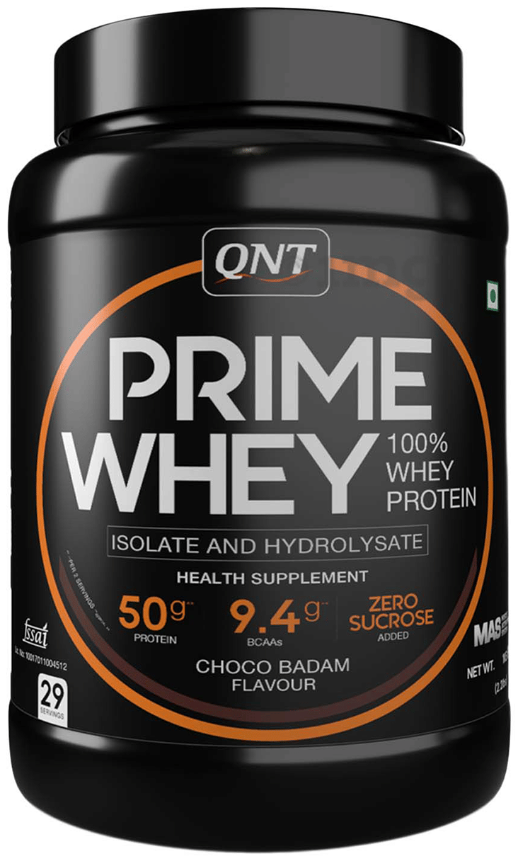 Qnt Prime Whey 1 Kg Choco Badam - front