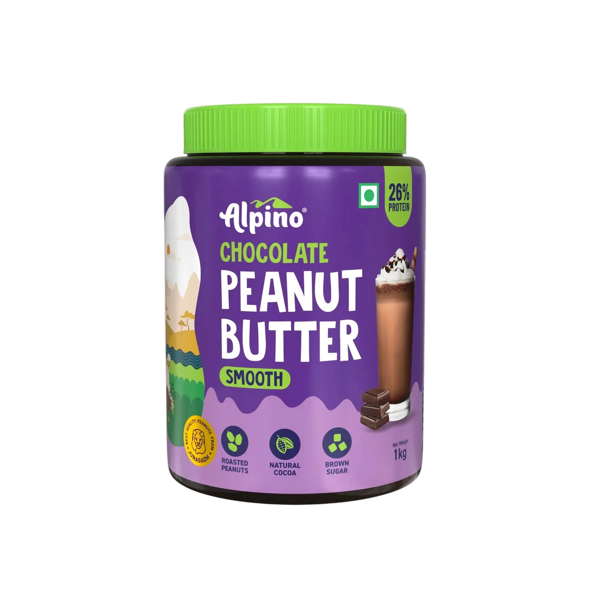 ALPINO CHOCOLATE PEANUT BUTTER 1 KG SMOOTH