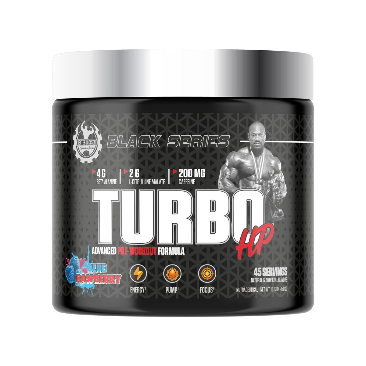 Dj Black Series Turbo Hp Pre-Workout 45 Serv Blue Raspberry