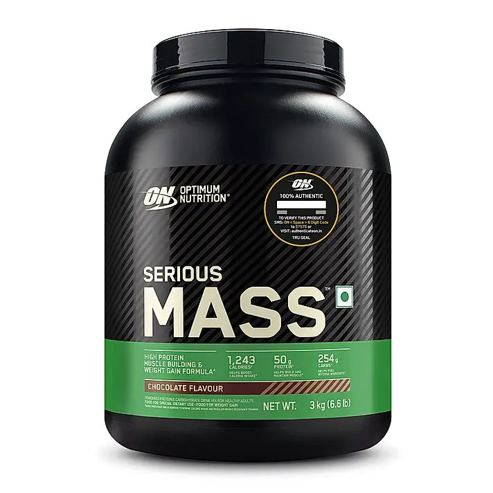 Optimum Nutrition Serious Mass 3 Kg Chocolate - front