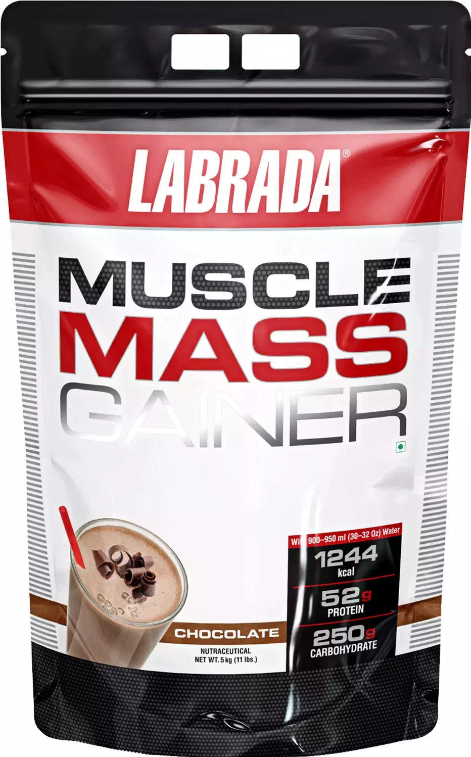 Labrada Muscle Mass Gainer 5 Kg Chocolate - front