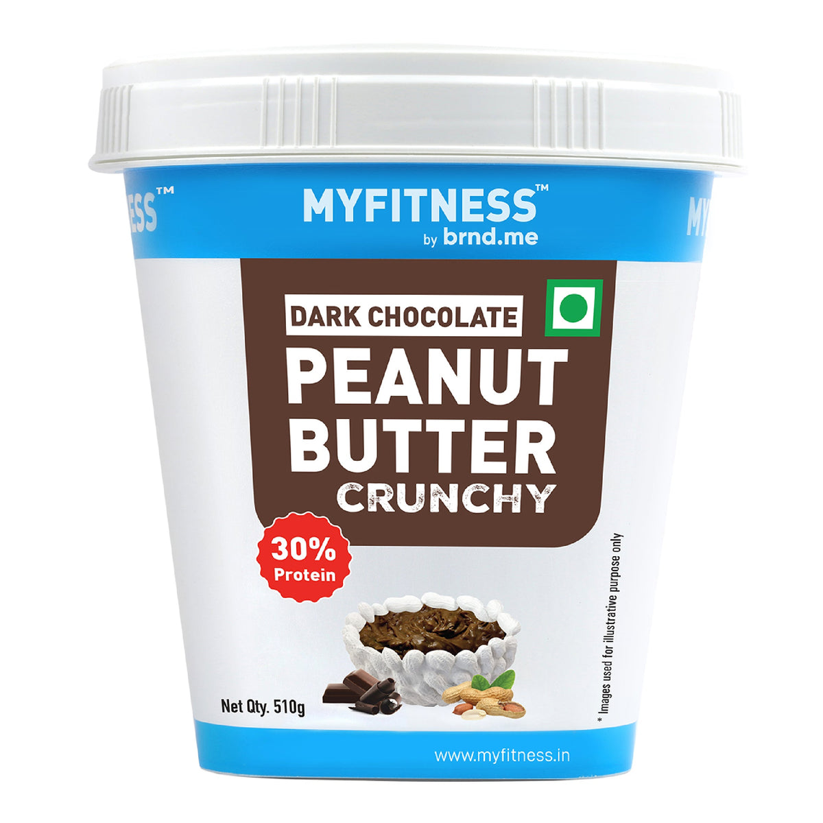 MYFITNESS PEANUT BUTTER 510 GM DARK CHOCOLATE CRUNCHY