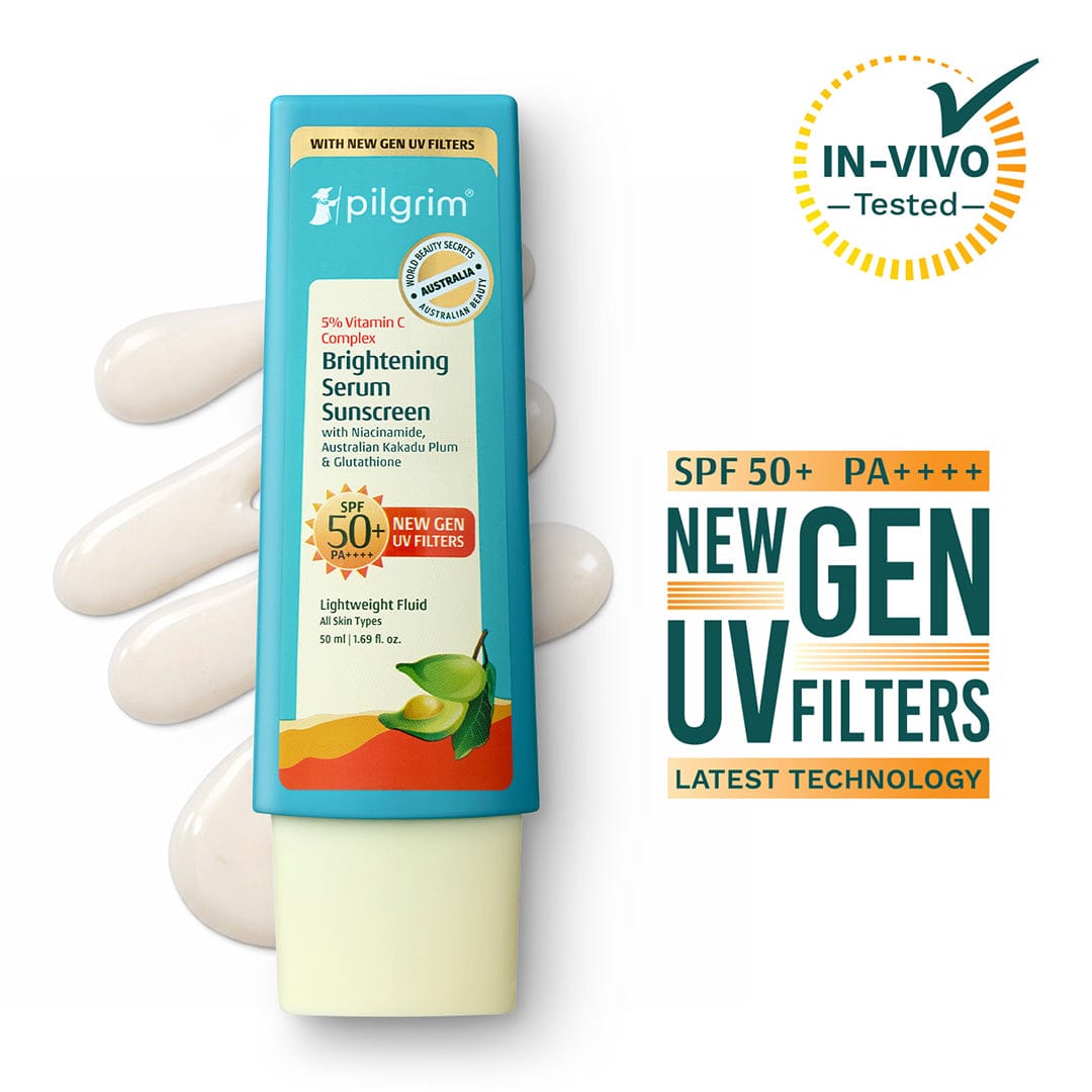 PILGRIM 5% VITAMIN C BRIGHTENING SERUM SUNSCREEN SPF 50 50 ML