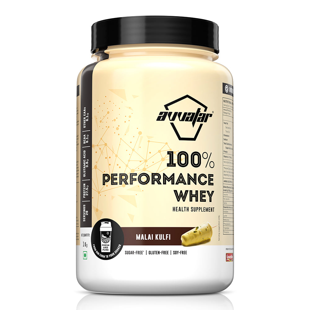 AVVATAR 100% PERFORMANCE WHEY 1 KG MALAI KULFI