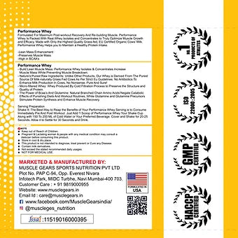 Muscle Gears Performance Whey 2 Kg Chocolate