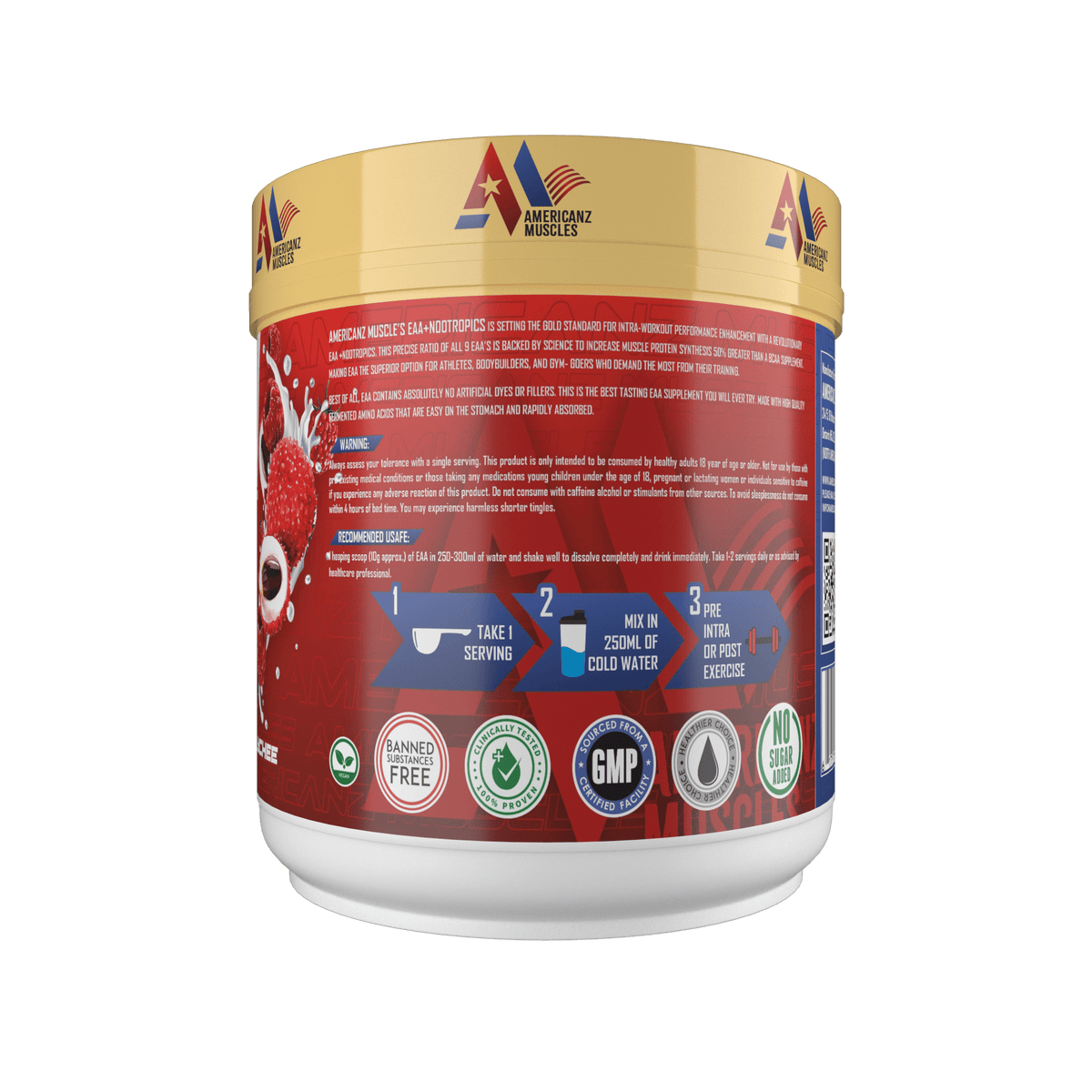 Americanz Muscles Eaa+Nootropics 8:1:1 300 Gm Lychee
