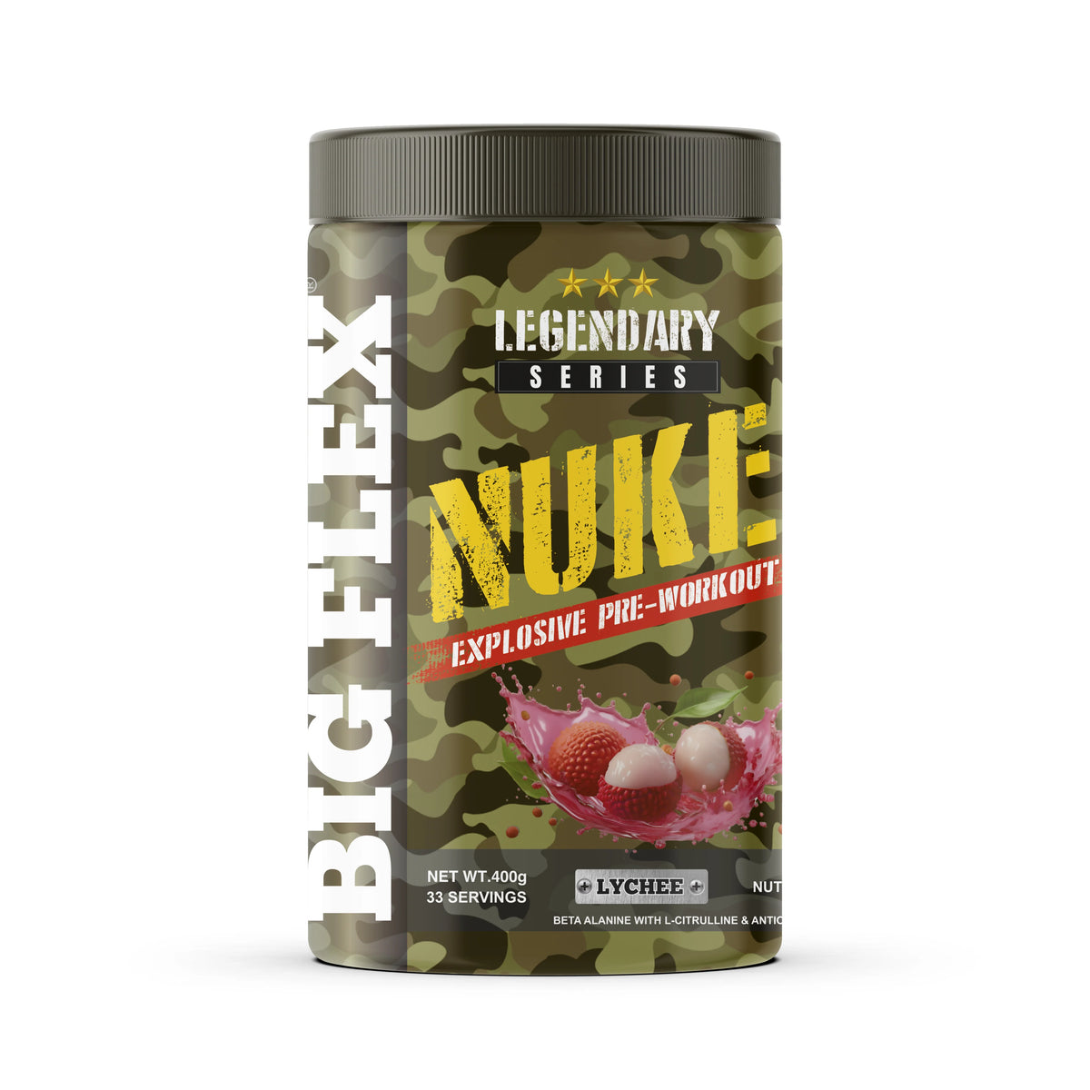Big Flex Legendary Series Nuke Explosuve Pre-Workout 400 Gm Lychee