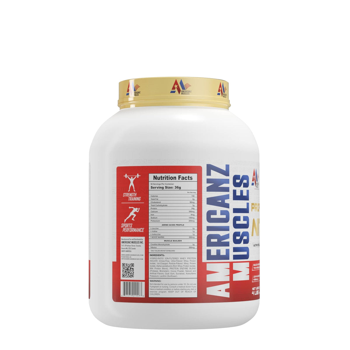 AMERICANZ MUSCLES PROFESSIONAL NITRO PLUS 1.81 KG CHOCOLATE FUDGE BROWNIE