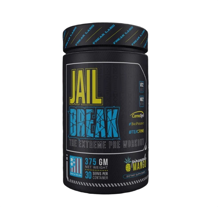 Freak Labs Jail Break Pre-Workout 375 Gm Pineapple Mango - front