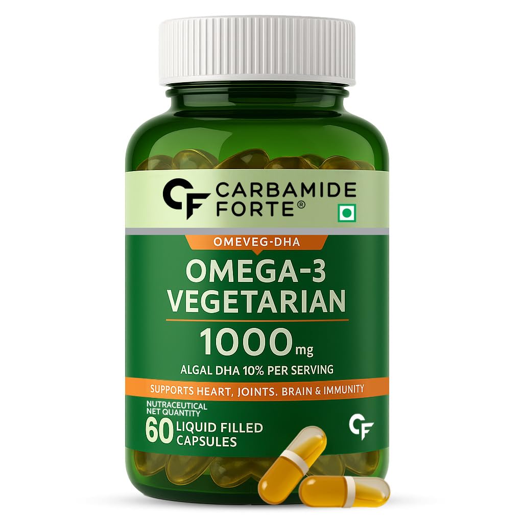CARBAMIDE FORTE OMEVEG DHA OMEGA-3 VEG 1000 MG PLANT BASED 60 LIQUID CAPSULES