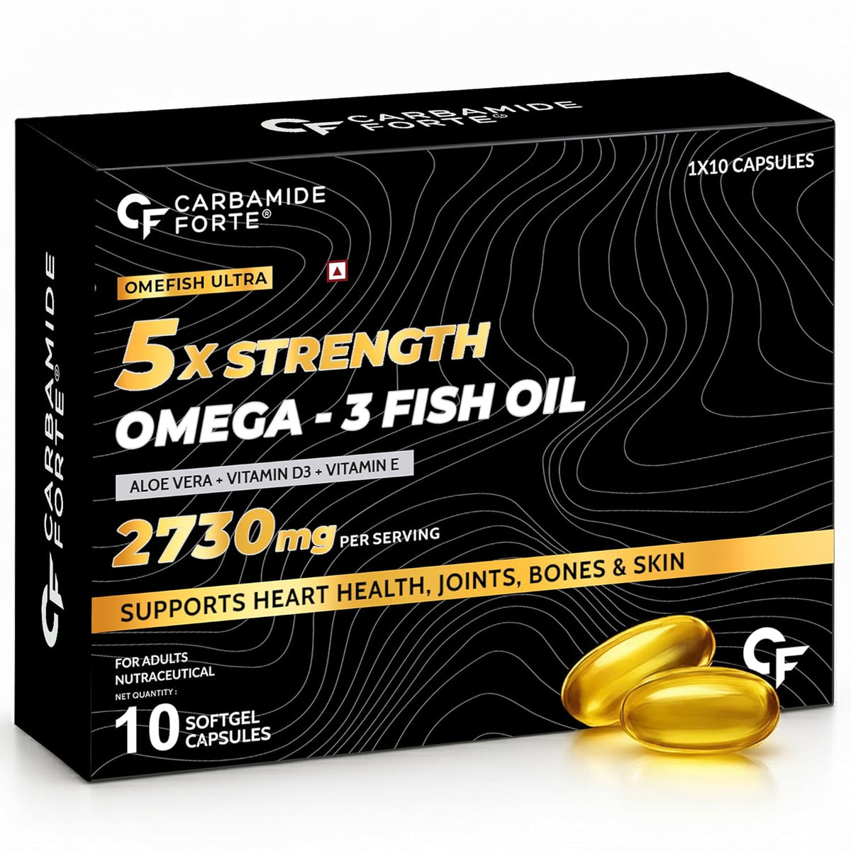 CARBAMIDE FORTE OMEFISH ULTRA 5X STRENGHT OMEGA-3 FISH OIL 10 SOFTGELS