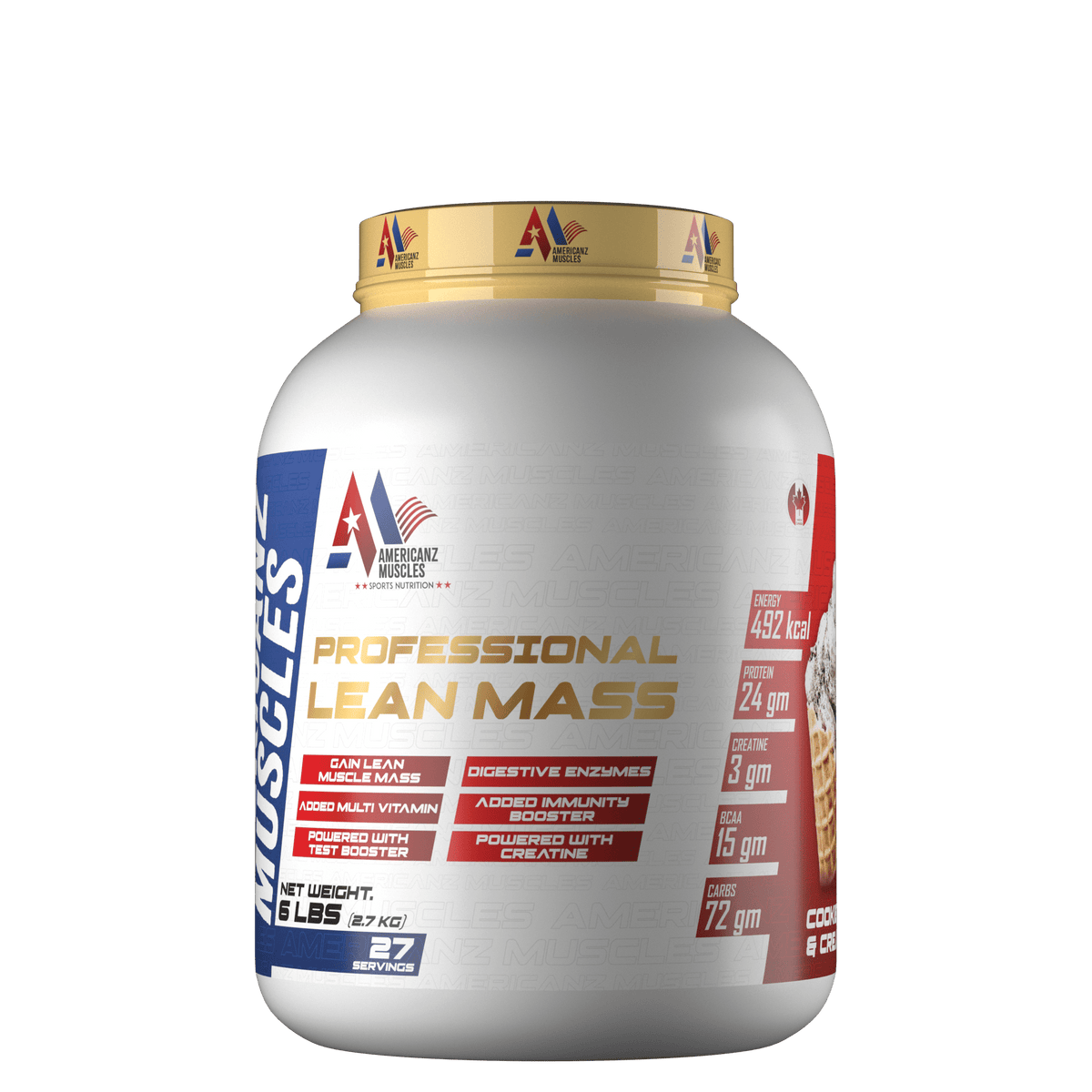 Americanz Muscles Professional Lean Mass 2.7 Kg Cookies & Cream