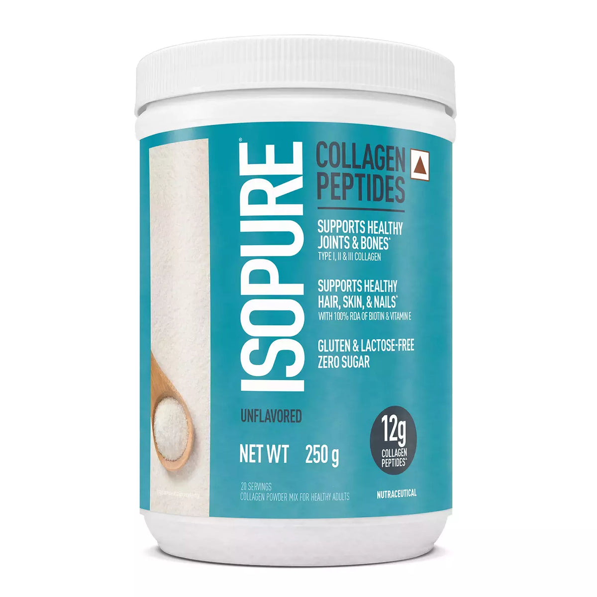 Isopure Collagen Peptides 250 Gm Unflavored - front