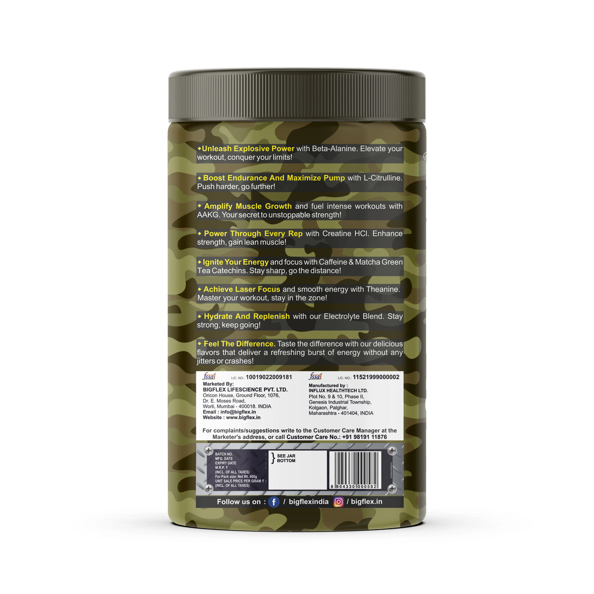 Big Flex Legendary Series Nuke Explosuve Pre-Workout 400 Gm Guava