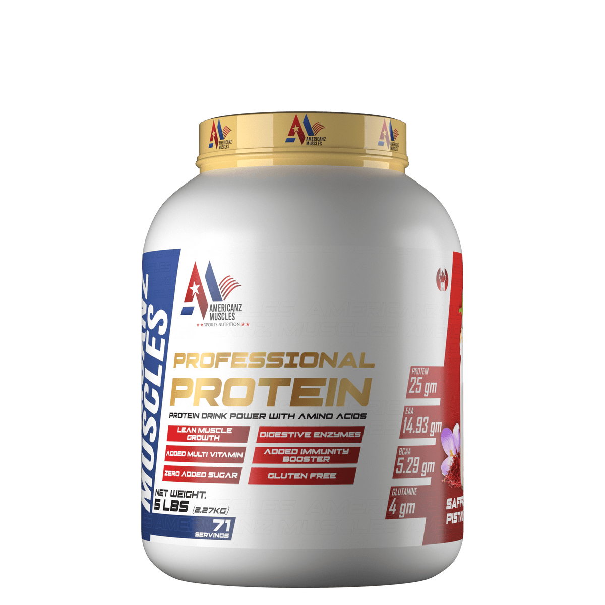 Americanz Muscles Professional Protein 2.27 Kg Saffron Pistachio