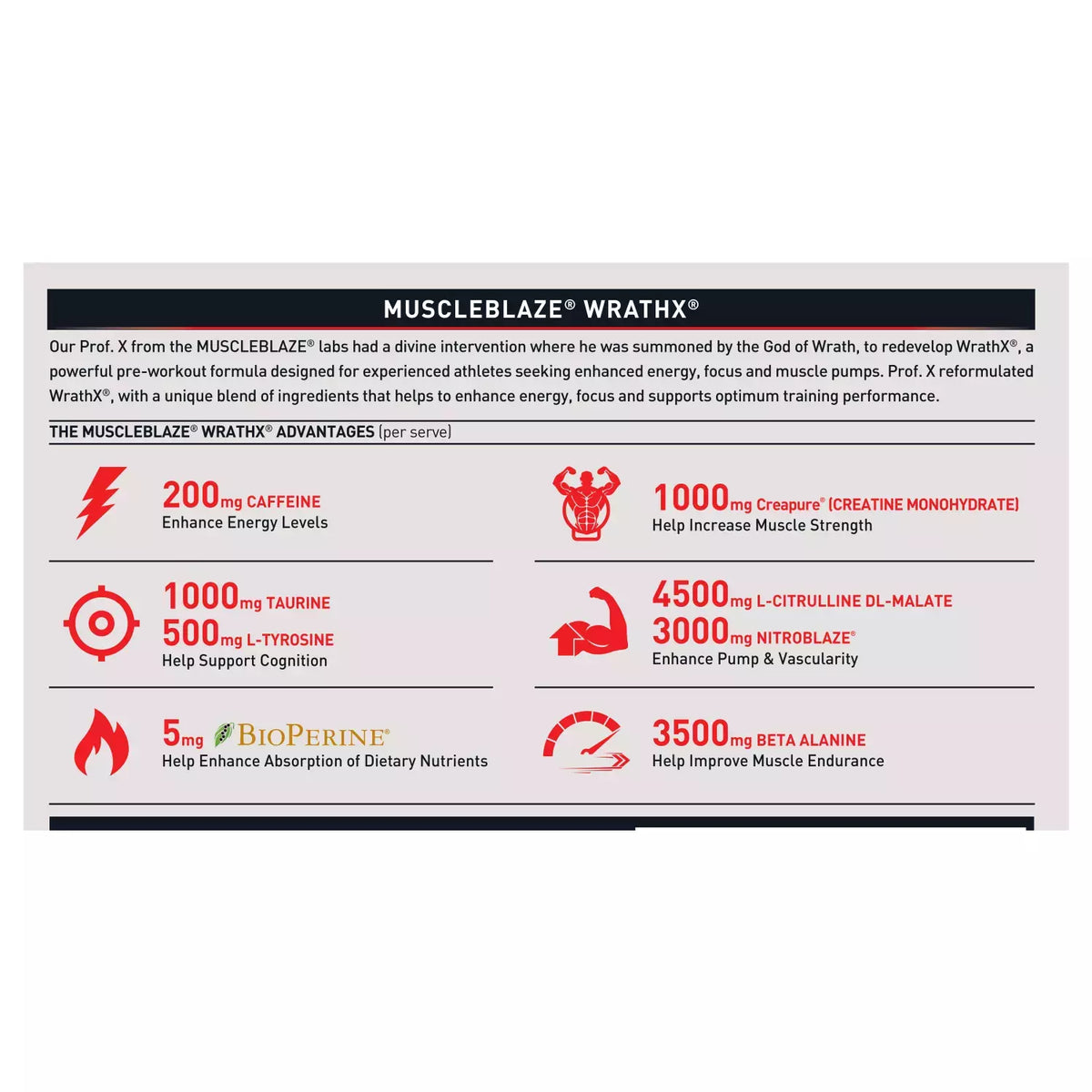 Muscleblaze Pre-Workout Wrathx 340 Gm Fruit Fury