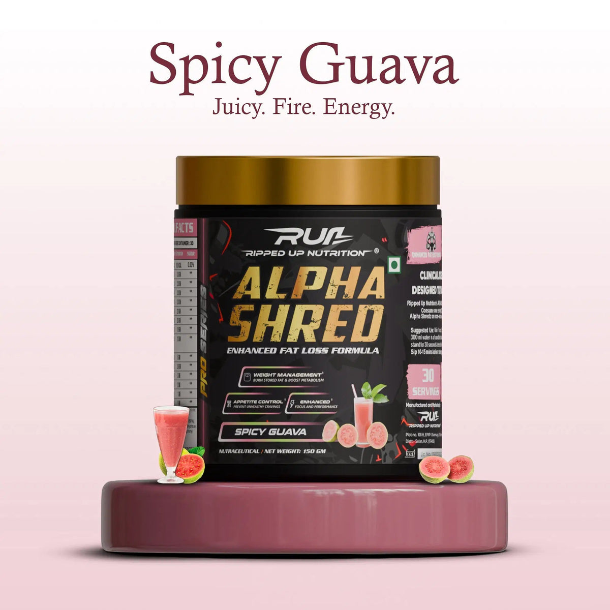 RIPPED UP NUTRITION ALPHA SHRED 150 GM SPICY GUAVA