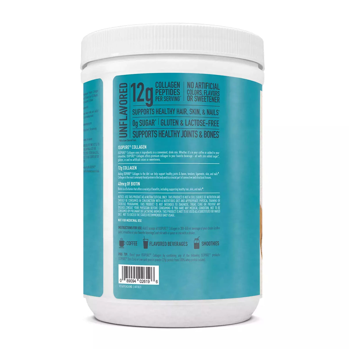 Isopure Collagen Peptides 250 Gm Unflavored