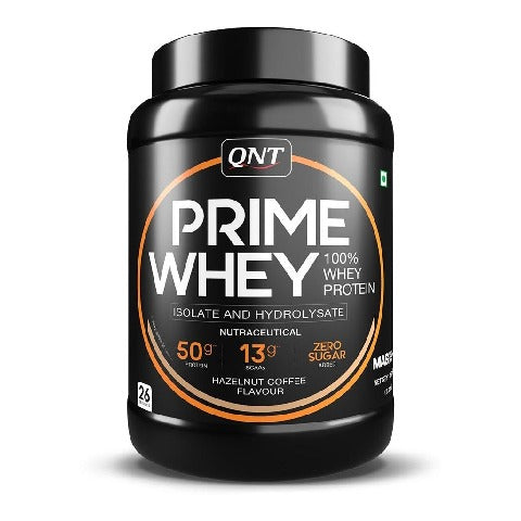 QNT Prime Whey 1 Kg Hazelnut Coffee - front