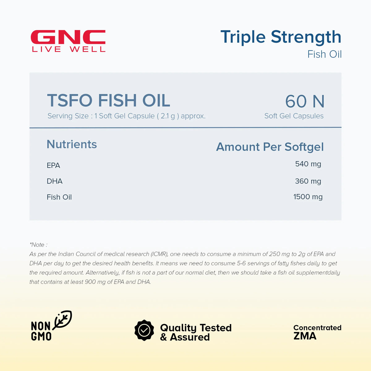 Gnc Triple Strength Fish Oil 60 Softgels