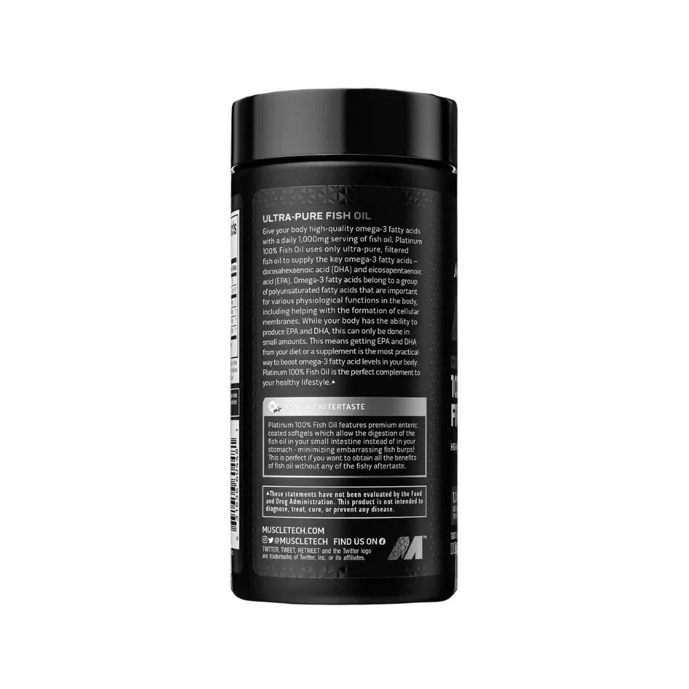 Muscletech Platinum 100% Fish Oil Omega-3 100 Capsules
