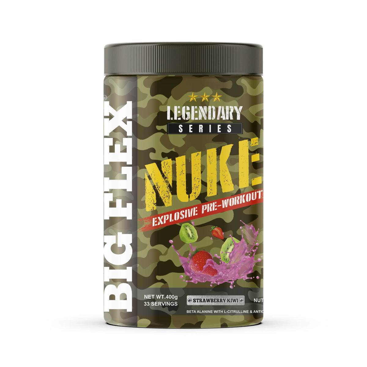 Big Flex Legendary Series Nuke Explosuve Pre-Workout 400 Gm Strawberry Kiwi